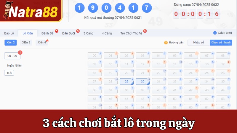 3 cách chơi bắt lô trong ngày