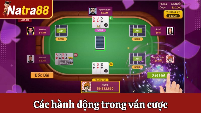Các hành động trong ván cược