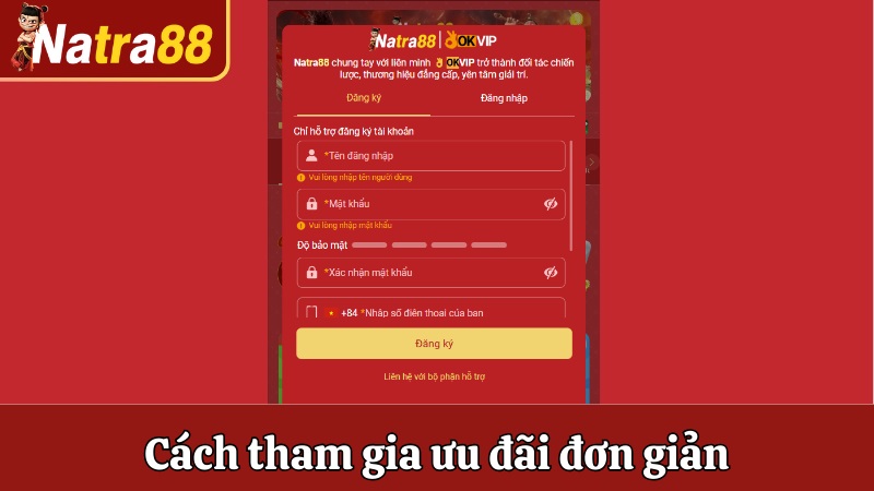 Cách tham gia ưu đãi đơn giản