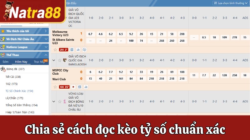 Chia sẻ cách đọc kèo tỷ số chuẩn xác
