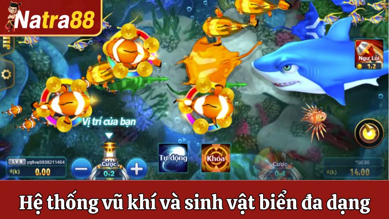 Game có hệ thống vũ khí và sinh vật biển đa dạng