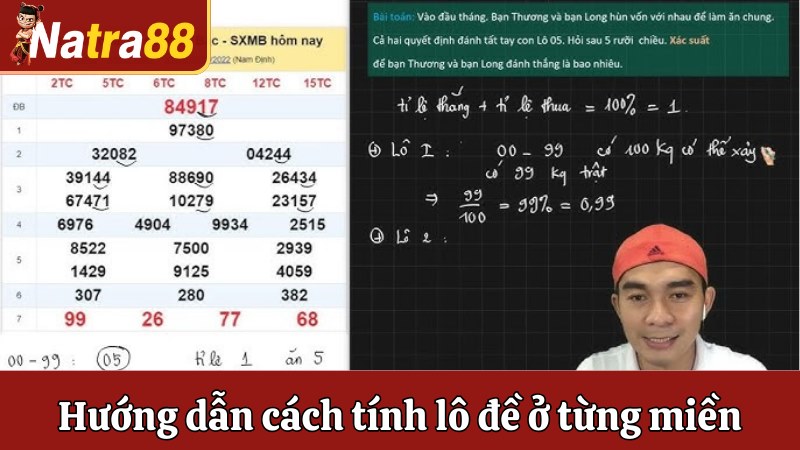Hướng dẫn cách tính lô đề ở từng miền