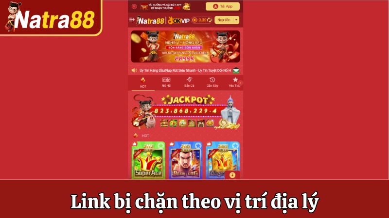 Link bị chặn theo vị trí địa lý