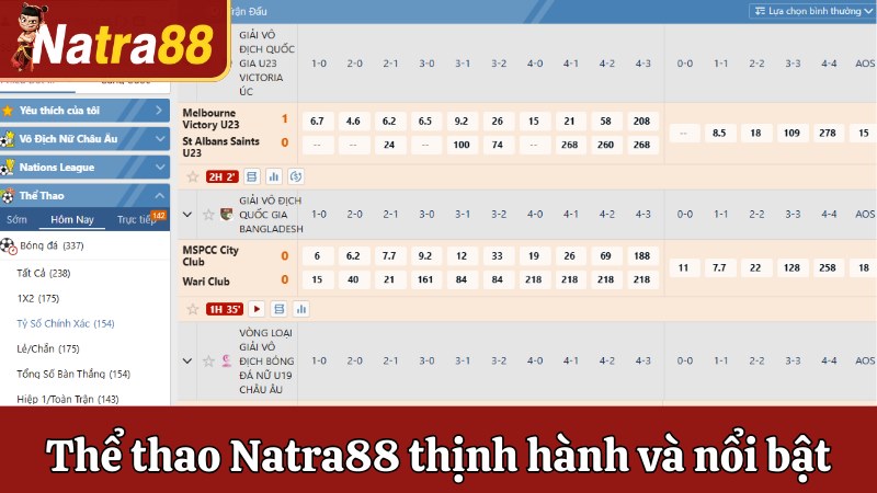 Thể thao Natra88 thịnh hành và nổi bật