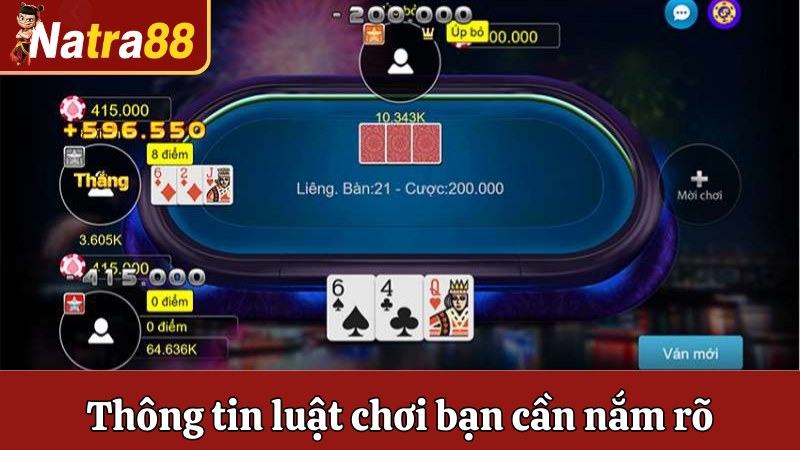 Thông tin luật chơi bạn cần nắm rõ