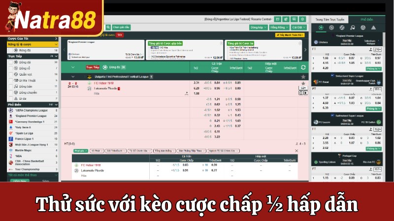 Thử sức với kèo cược chấp ½ hấp dẫn
