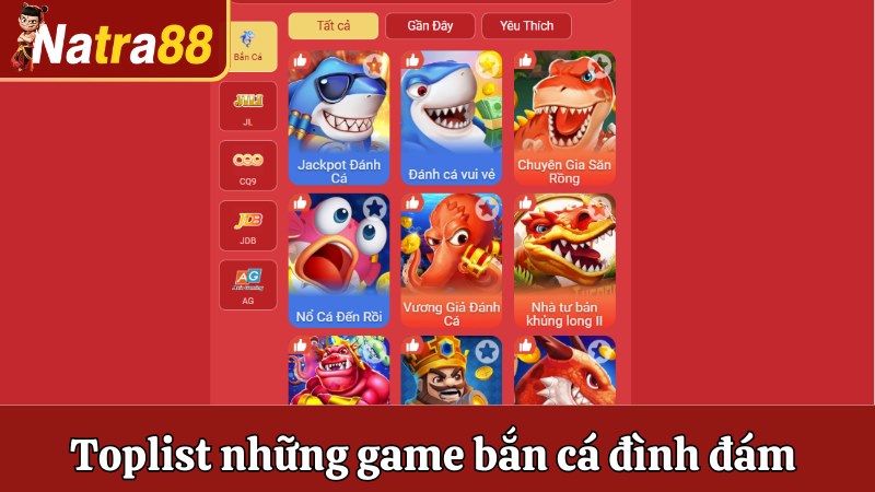Toplist những game bắn cá đình đám